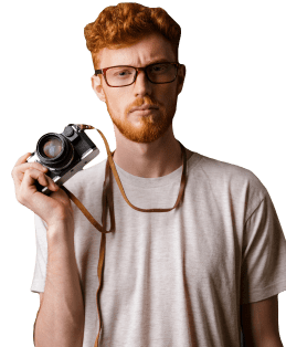 boy with a camera